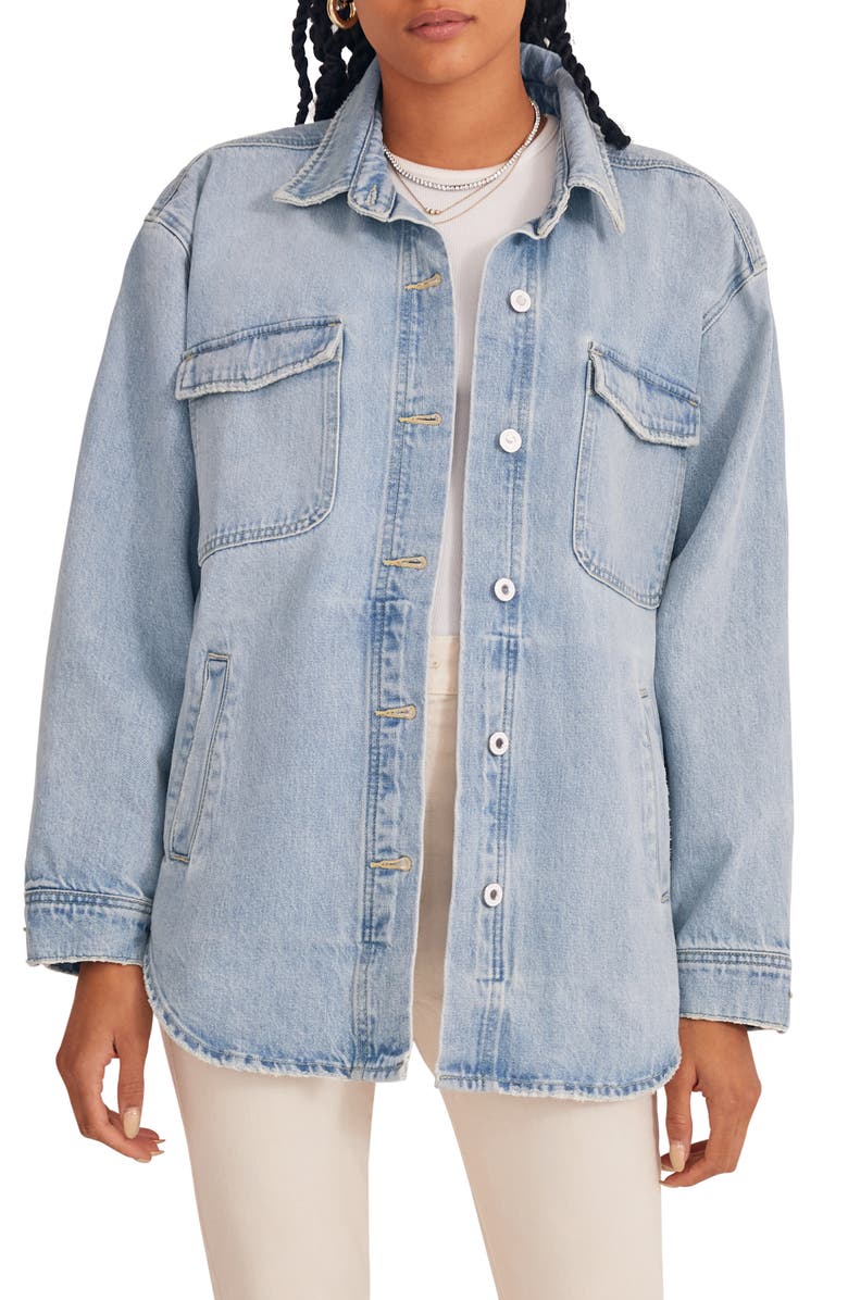 Favorite Daughter The David Cotton Denim Shacket, Main, color,