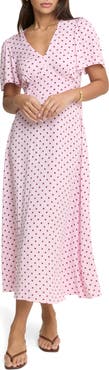 Nobody's Child Atlas Polka Dot Midi Dress