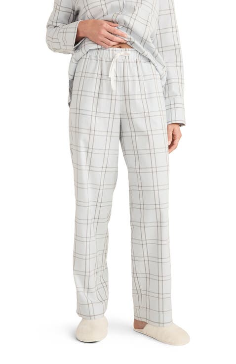 Lightweight Flannel Windowpane Pajama Pants