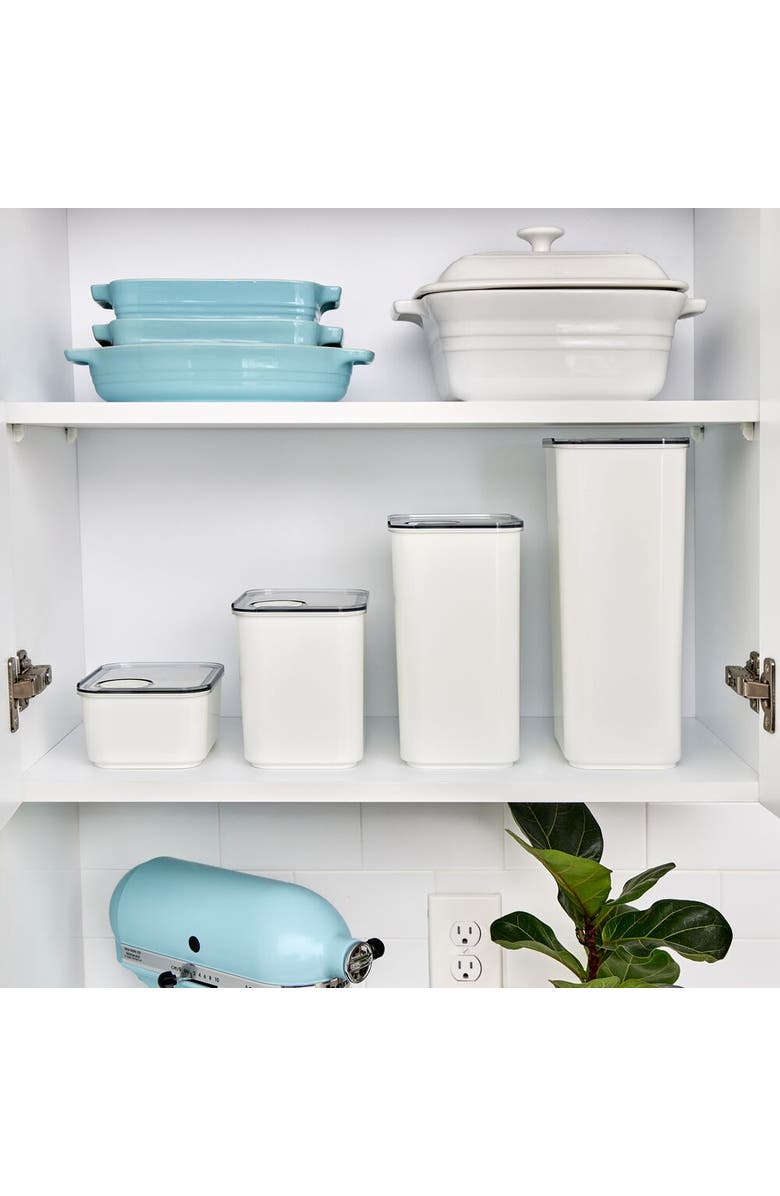 iDesign Large Canister with Removable Pour Cap - Set of 2 - White, Alternate, color, White