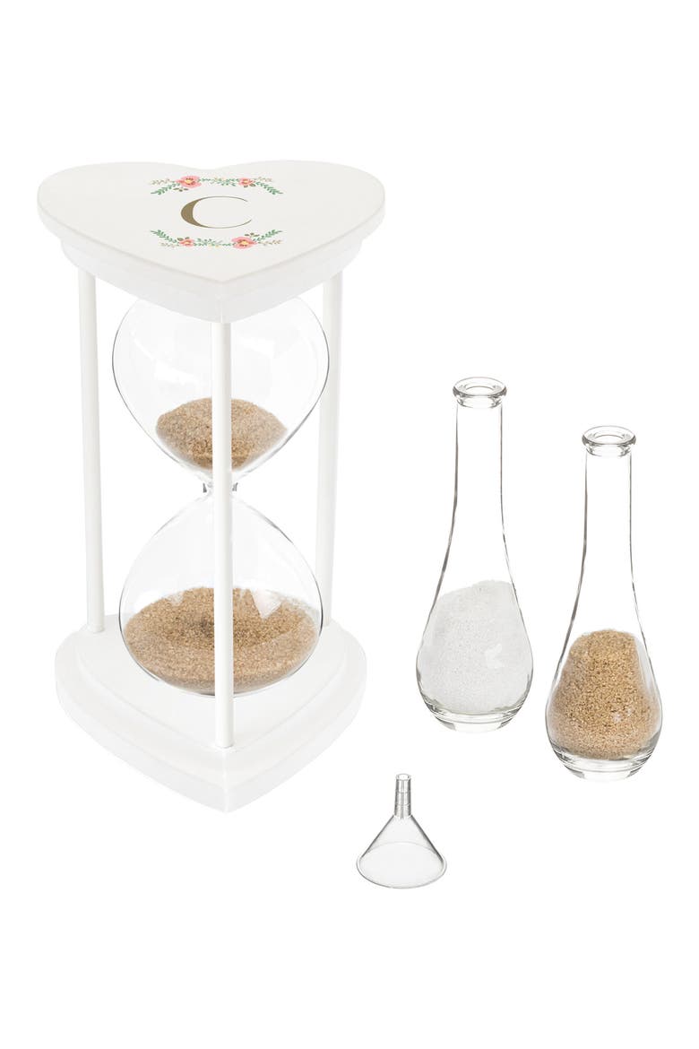 Monogram Unity Sand Ceremony Hourglass Set, Main, color, WHITE - C