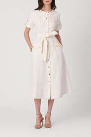 Shoshanna Studded Denim Bethany Dress