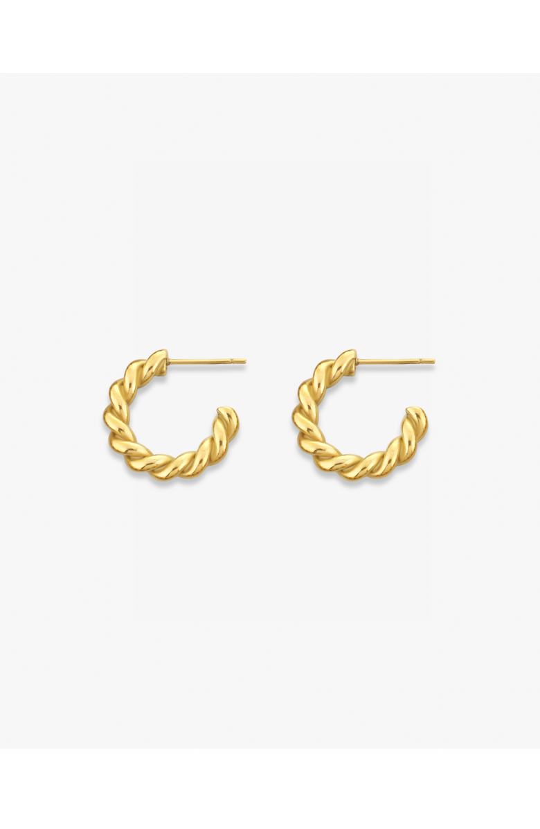 BEN ONI Small Open Twisted Hoop Earrings, Main, color, Gold