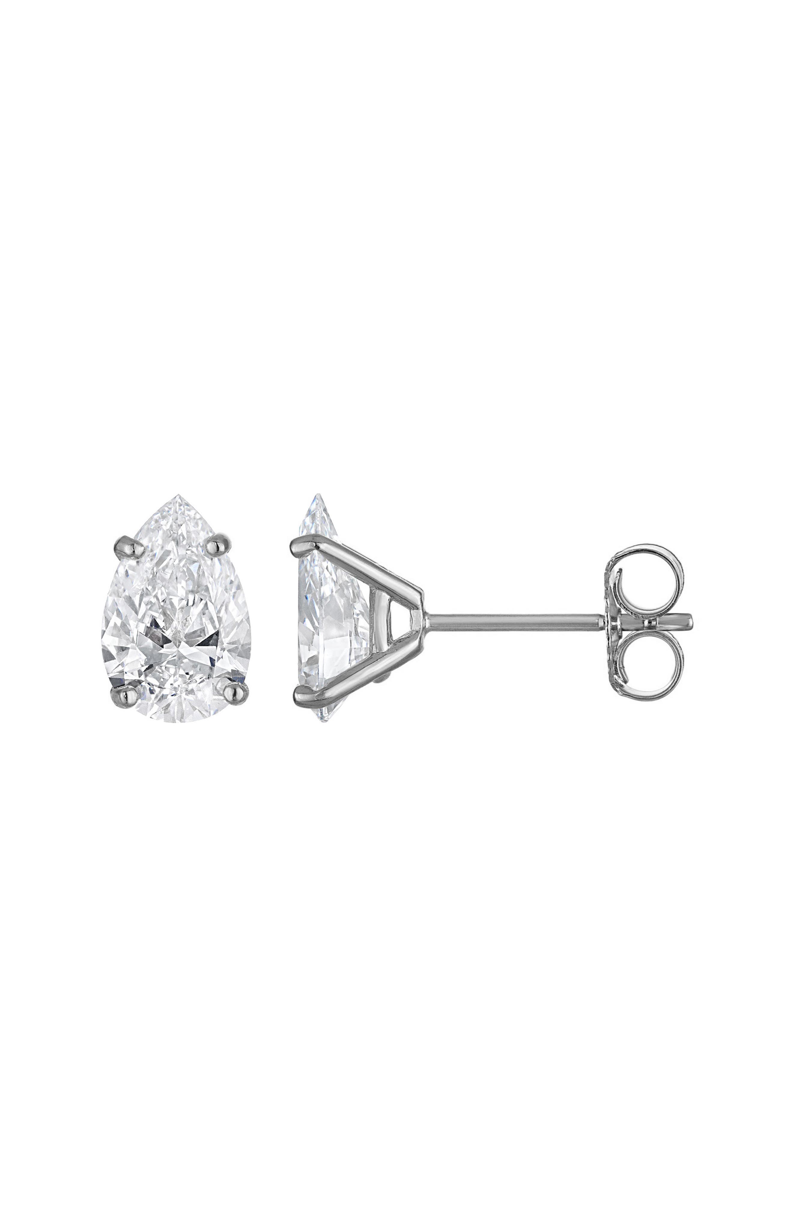 FZN 14K Gold Lab Grown Diamond Stud Earrings