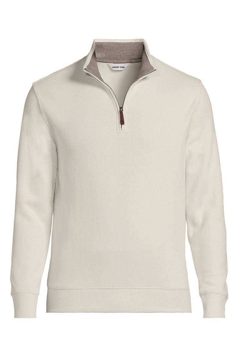 Bedford Rib Quarter Zip Pullover Sweater, Alternate, color, Ivory Latte