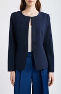 Tahari ASL Collarless Button Jacket