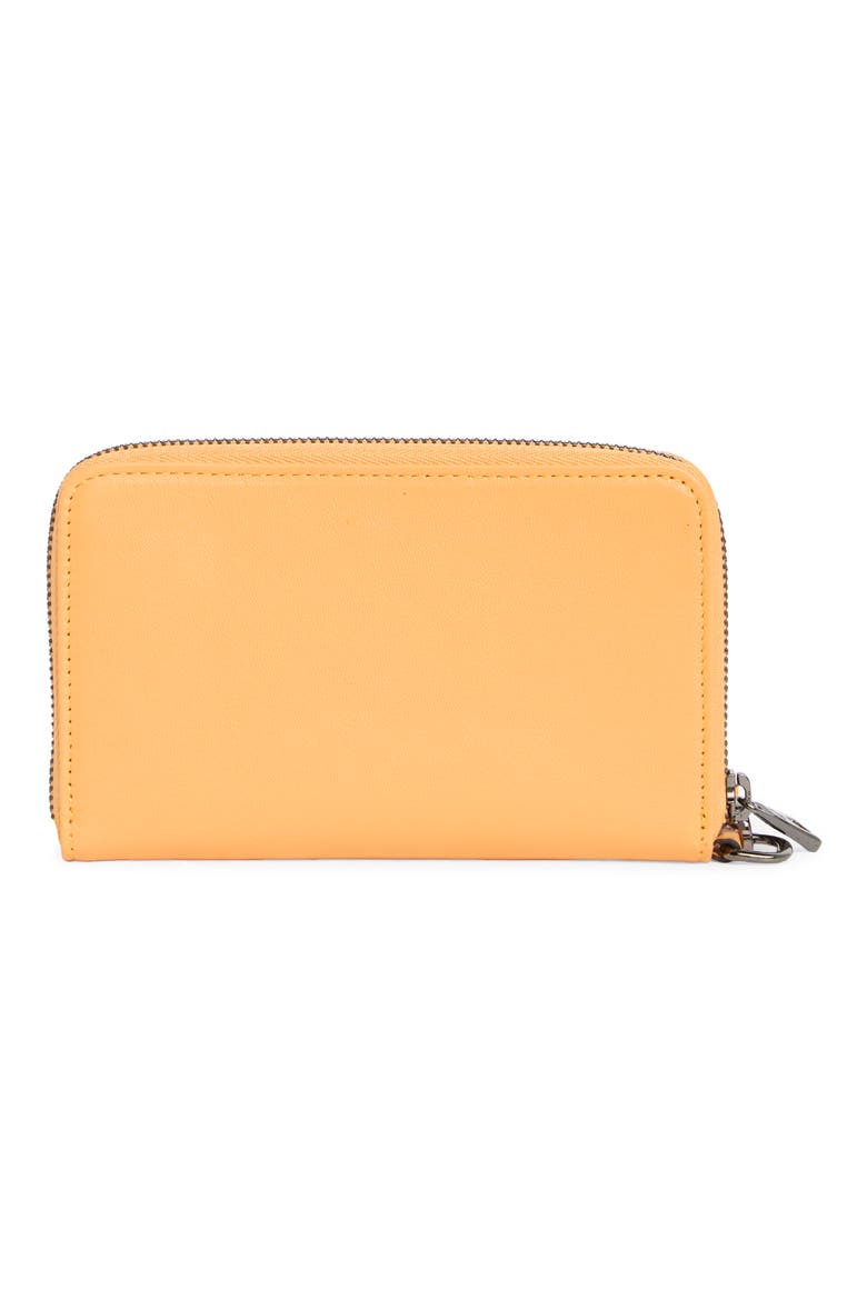 Le Pilage Cuir Zip Wristlet Wallet, Alternate, color, MELON