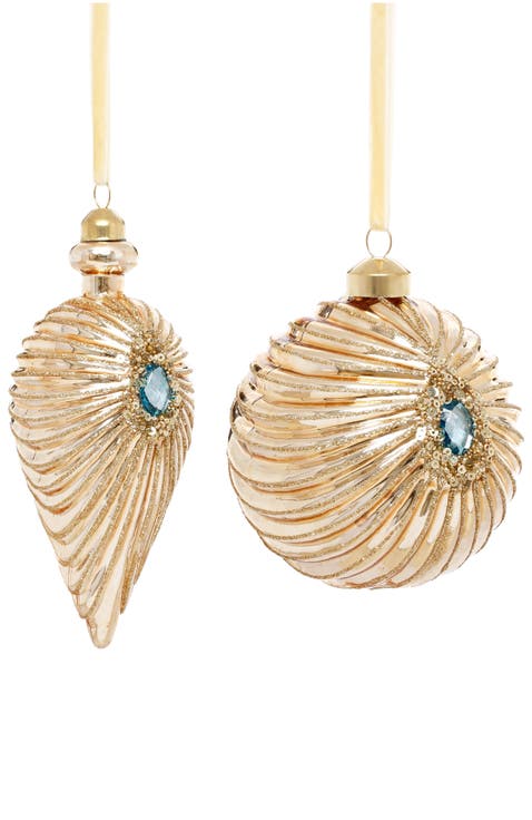 Jeweled Starburst Ornament, Set of 6