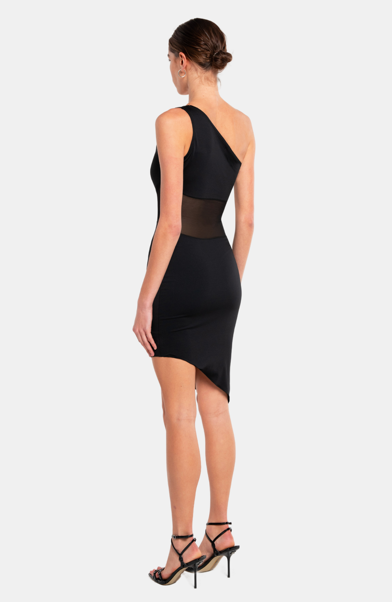 OW Collection CURVE Mini Dress, Alternate, color, Black
