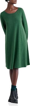 Seasalt Cornwall Long Sleeve Organic Cotton A-Line Sweater Dress