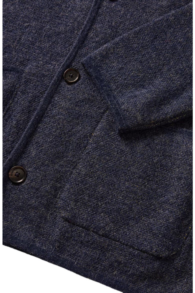 Devon Solid Wool Cardigan, Alternate, color, Navy
