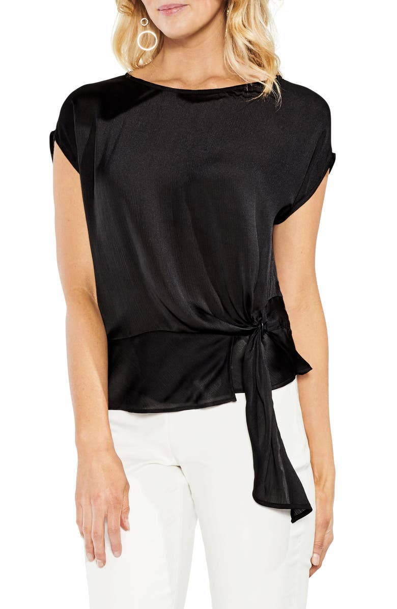 Vince Camuto Side Tie Satin Blouse, Main, color,