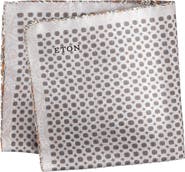 Eton Medallion & Paisley Reversible Silk Pocket Square