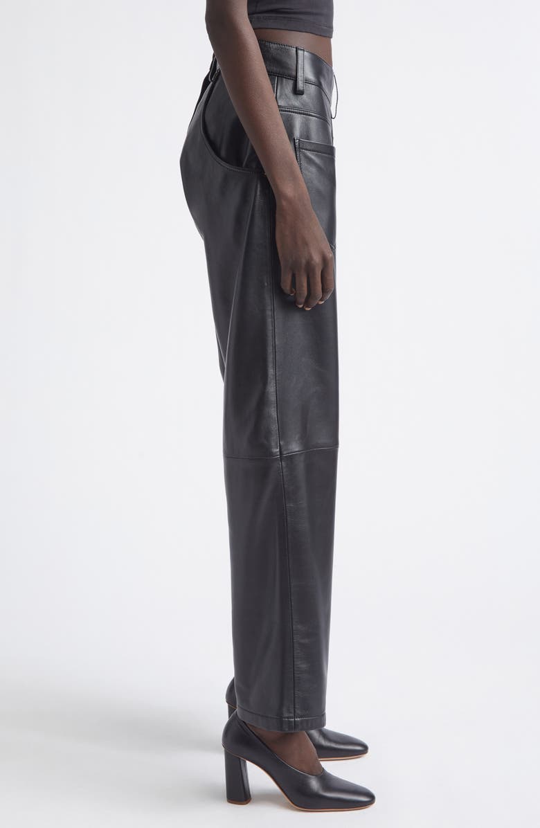 Vaquera Backwards Leather Pants, Alternate, color, Black