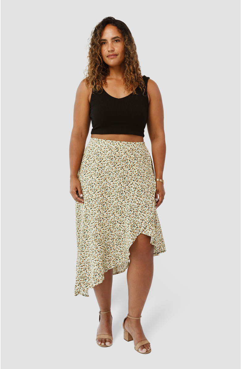 Aam The Label The Cascade  Skirt For Full Hips And Thighs, Alternate, color, Yellow