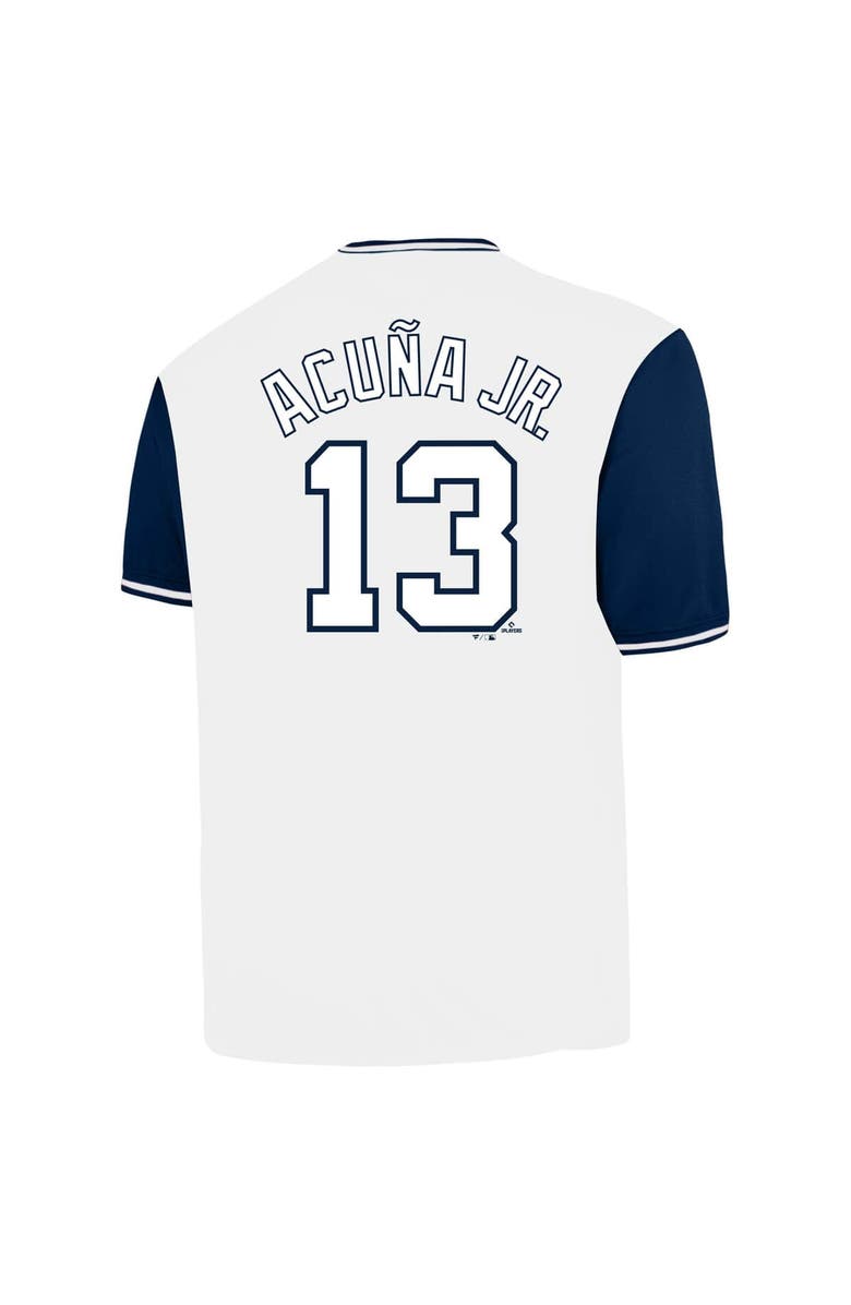 PROFILE Men's Profile Ronald Acuña Jr. White Atlanta Braves Big & Tall Name & Number Birdeye V-Neck T-Shirt, Alternate, color, 