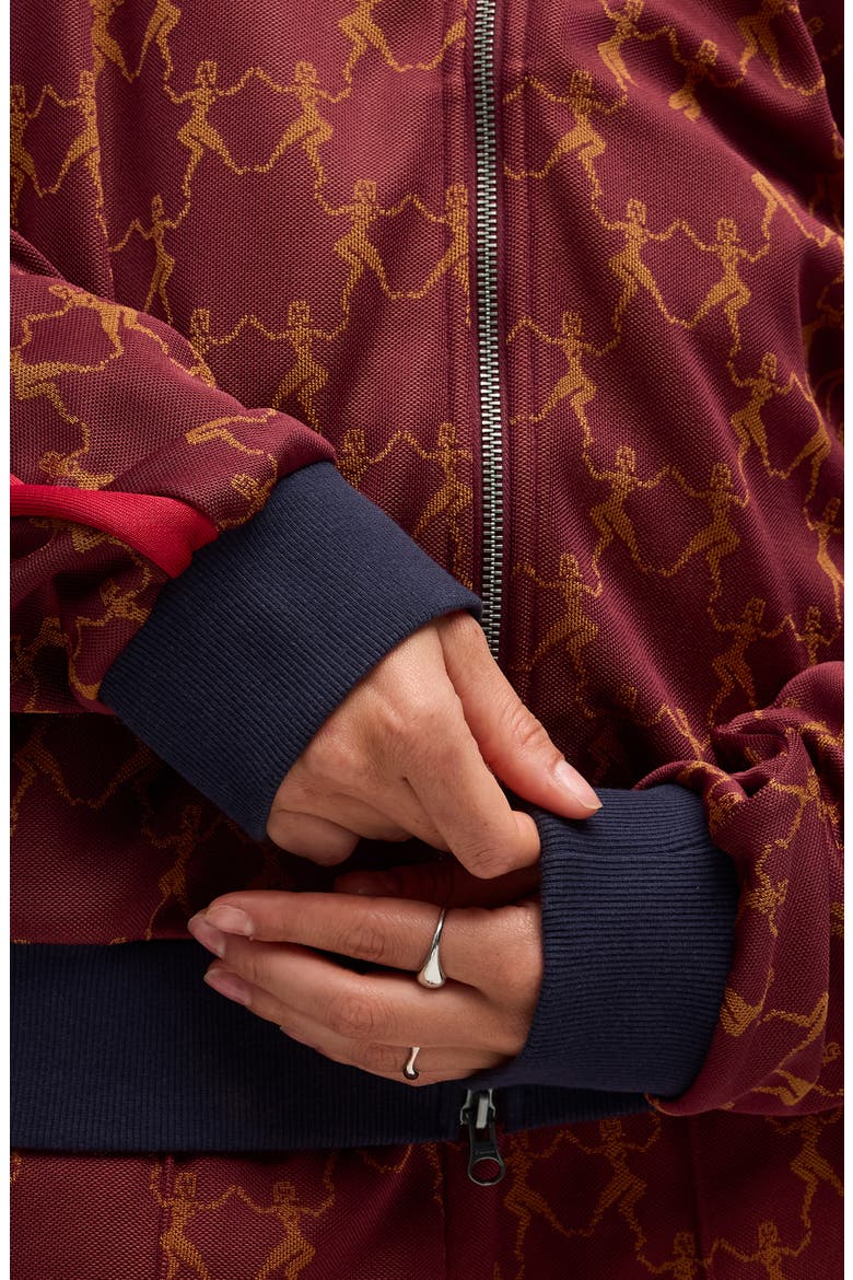 x KidSuper T7 Track Jacket, Alternate, color, RUBY SHIMMER