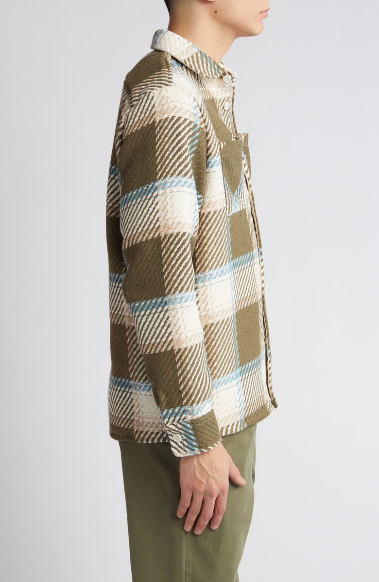 Wax London Whiting Marine Beatnik Button-Up Overshirt, Alternate, color, Khaki