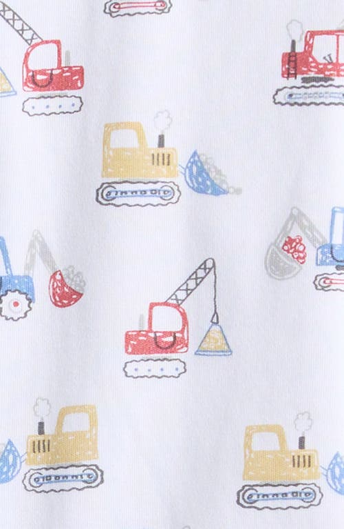 Kissy Kissy Print Pima Cotton Footie In White