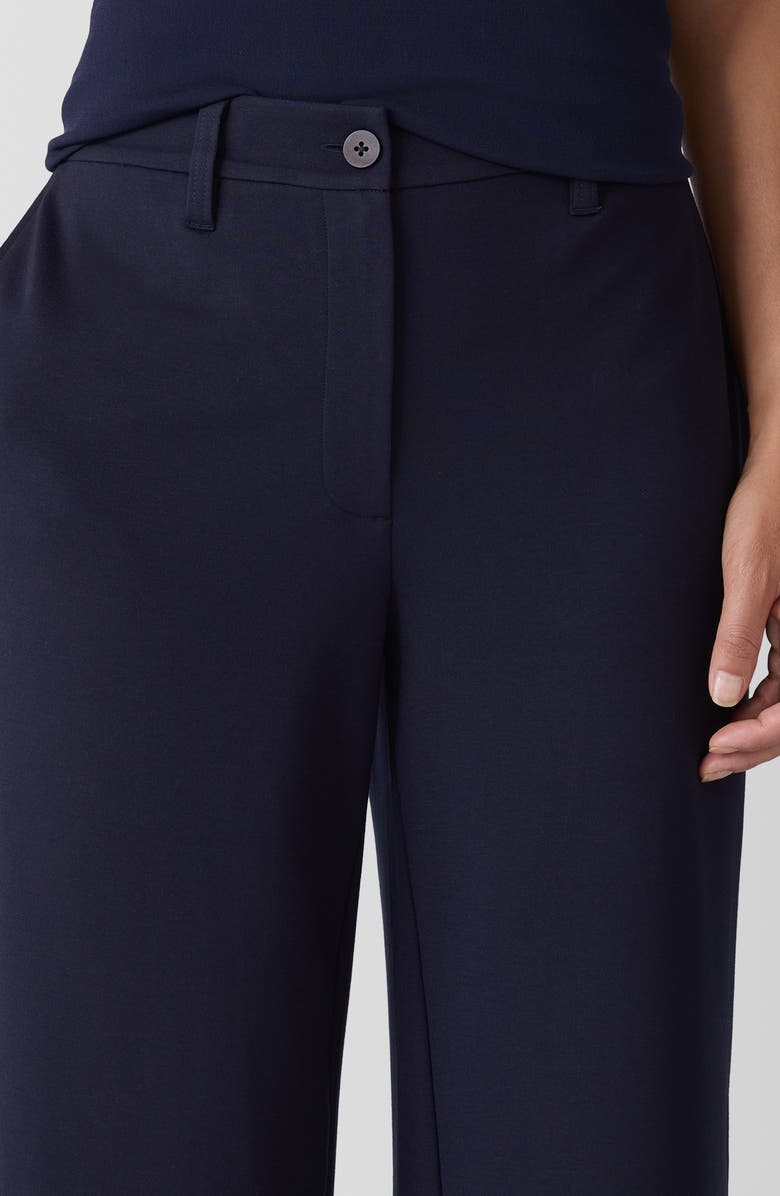 Eileen Fisher Washable Flex Ponte Wide Leg Pants, Alternate, color, Ink