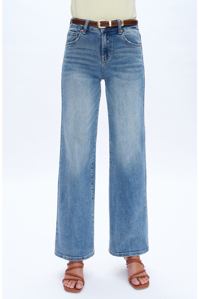 Mid Rise Wide Leg Jeans, Main, color, MEDIUM BLUE