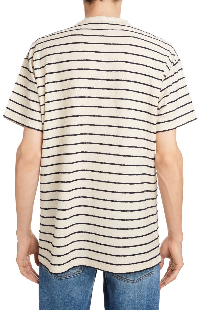 Loewe Anagram Embroidered Stripe T-Shirt, Alternate, color,
