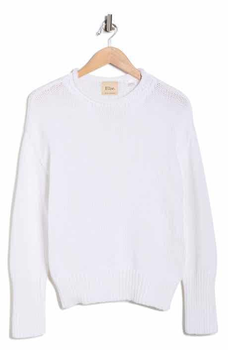ELIE ELIE TAHARI Rolled Neck Cotton Sweater