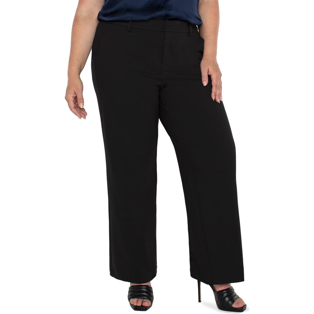 Liverpool Kelsey Wide Leg Knit Pants in Black  product