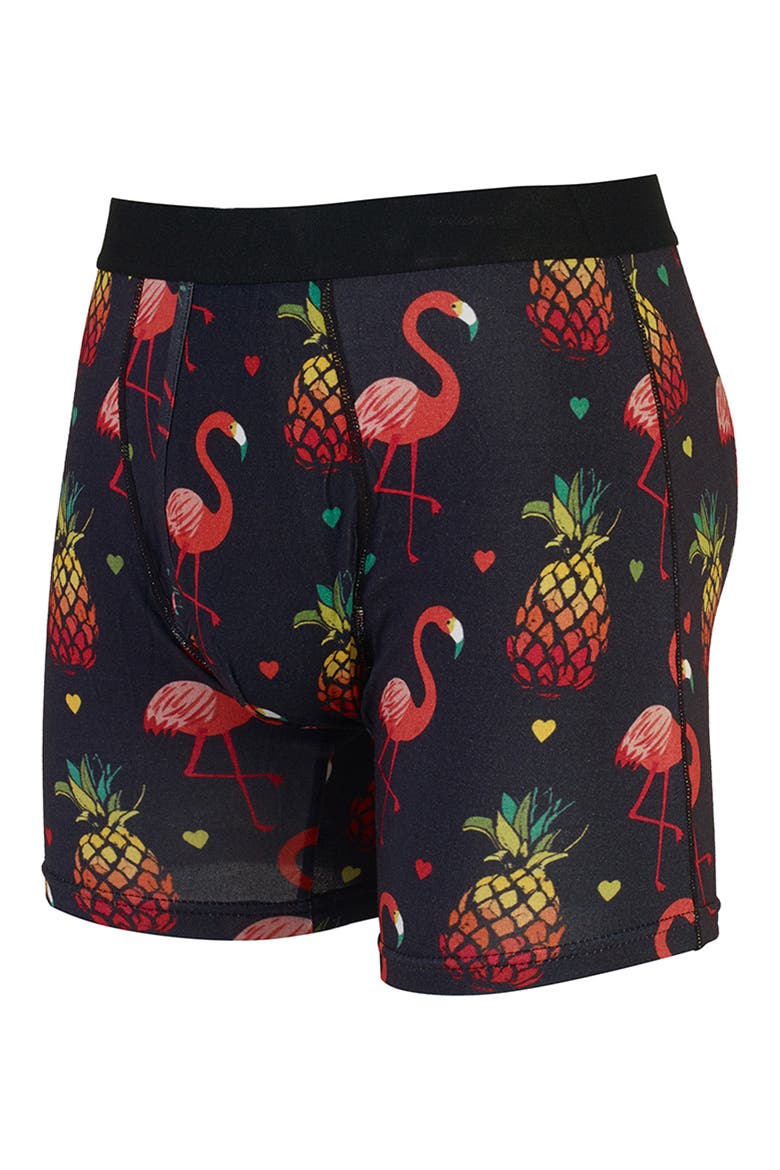Flamingo Boxer Briefs, Alternate, color, BLACK