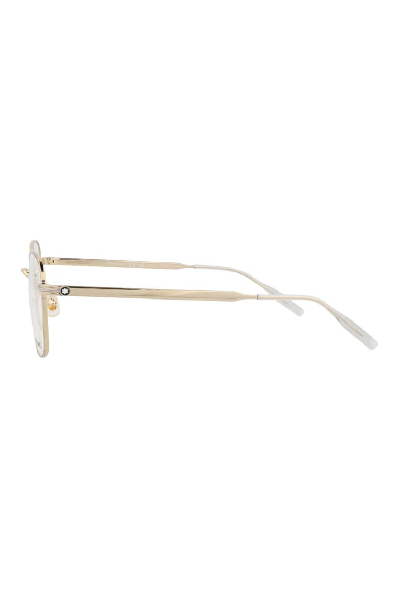 52mm Square Optical Glasses, Alternate, color, GOLD TRANSPARENT