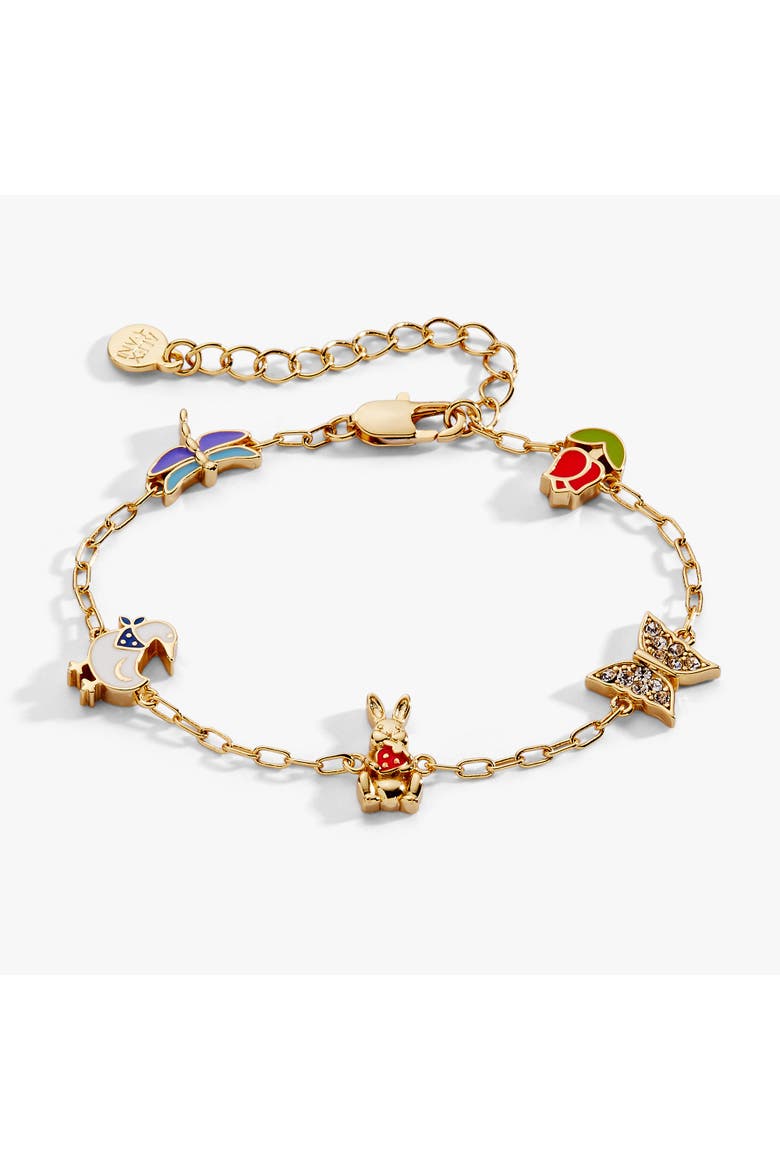 Garden Party Inline Linear Bracelet, Main, color, Gold