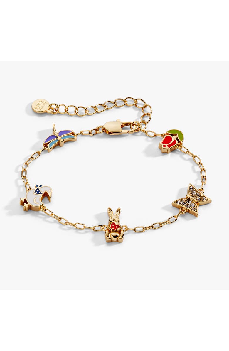 Alex and Ani Garden Party Inline Linear Bracelet, Main, color, Gold