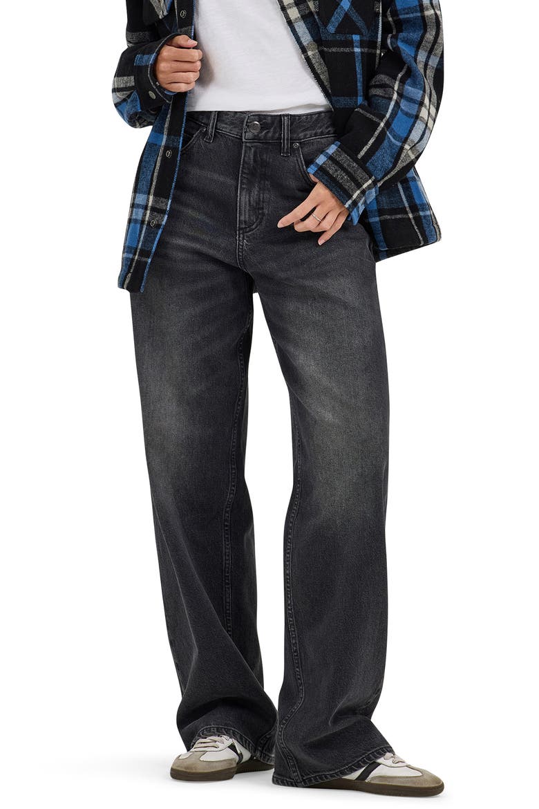 Rider™ Loose Straight Leg Jeans, Main, color, CHARRED BLACK