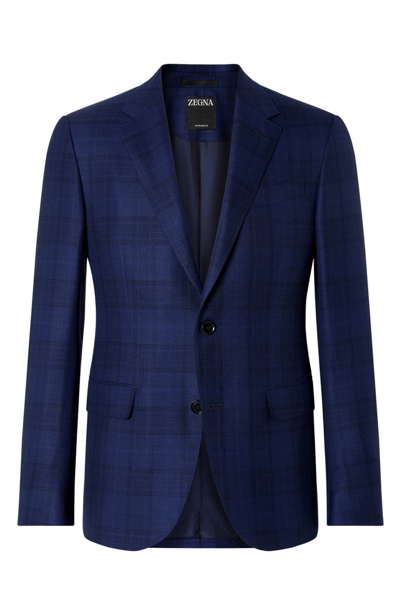 ZEGNA Natural Plaid Wool Sport Coat, Main, color, 