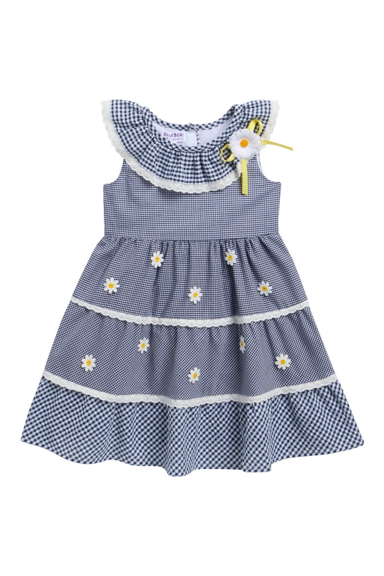 Kids' Gingham Dress, Main, color, NAVY