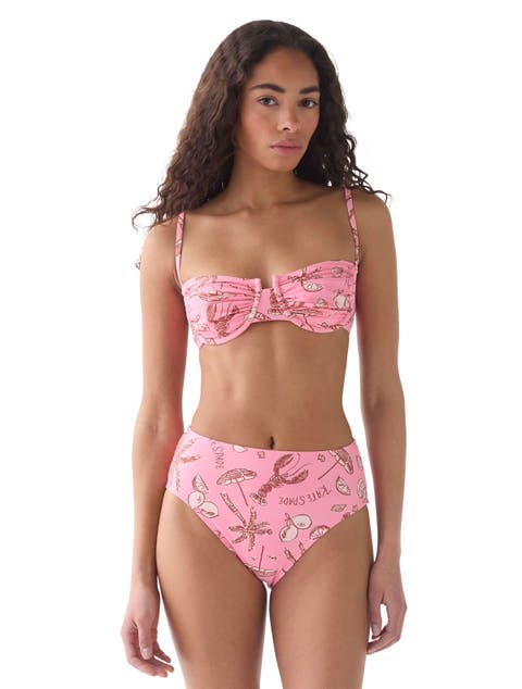 Ruched Underwire Bra Swim Top Swimsuit