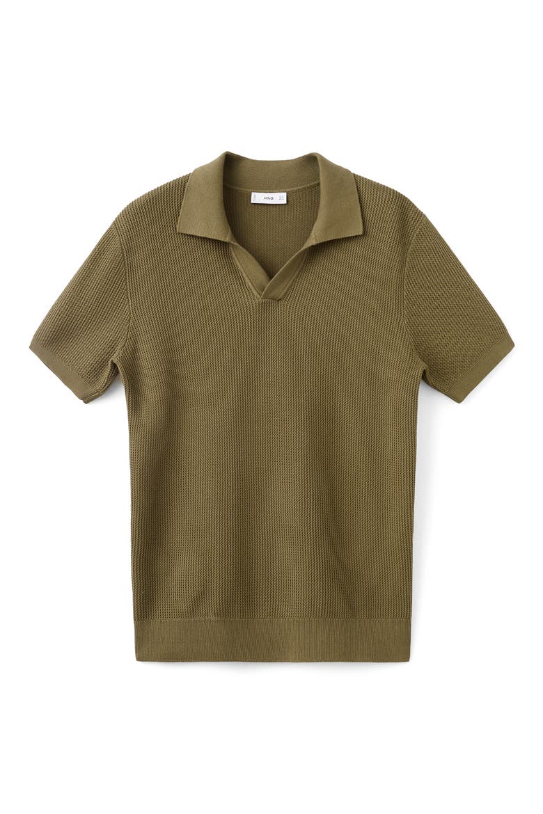 Cotton Piqué Polo, Alternate, color, KHAKI GREEN