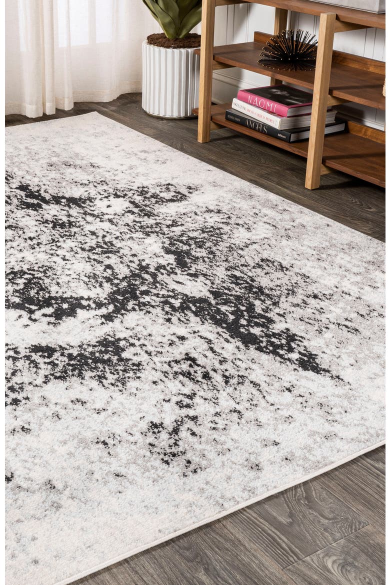 Dune Modern Abstract Area Rug, Alternate, color, Cream/Gray