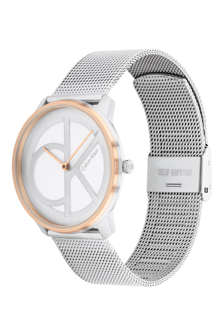 Mesh Strap Watch, 35mm, Alternate, color, SILVER