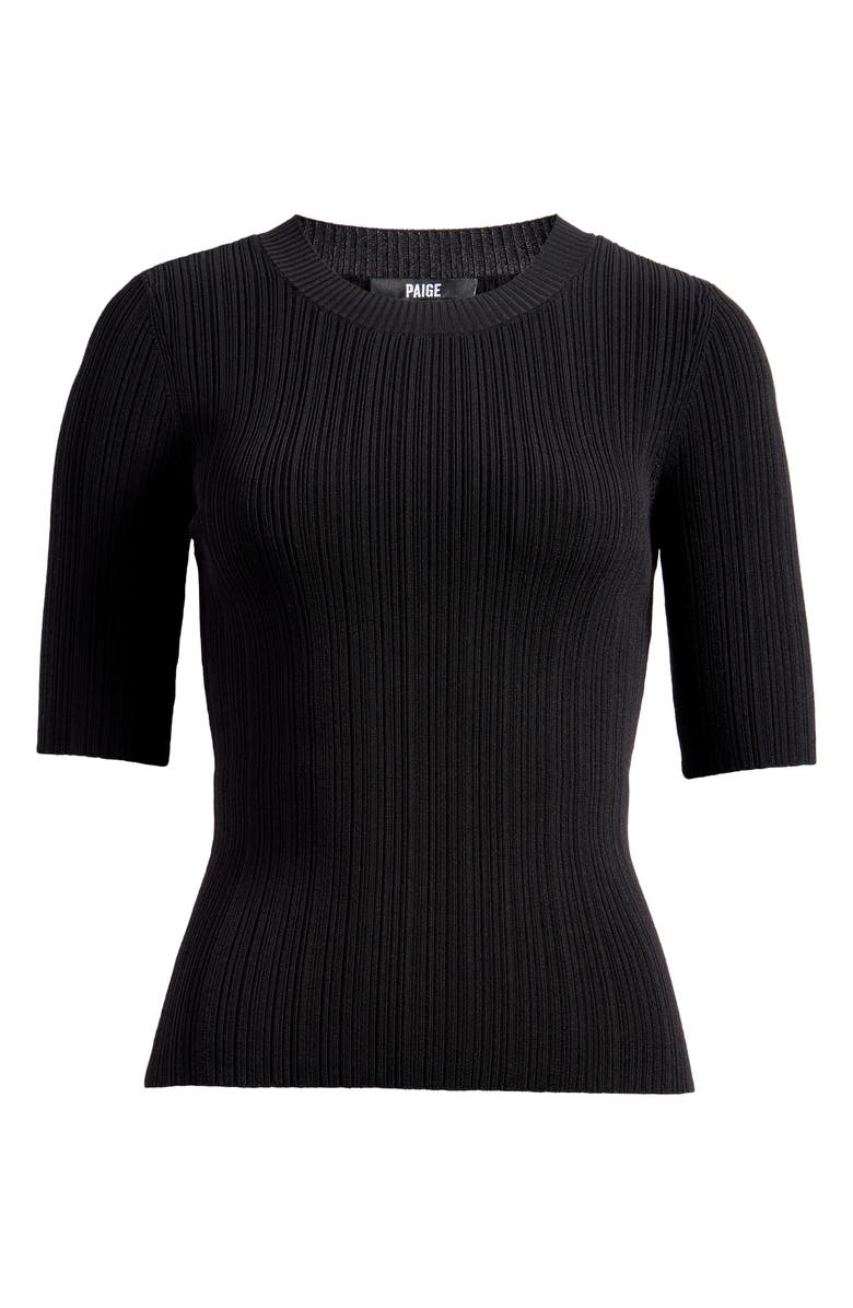 PAIGE Aranea Rib Elbow Length Sweater, Alternate, color, Black
