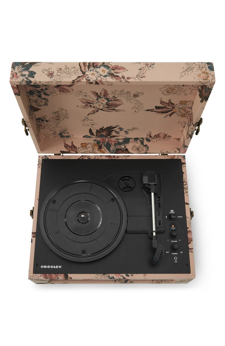 Crosley Radio Voyager Bluetooth<sup>®</sup> Record Player, Alternate, color, Floral