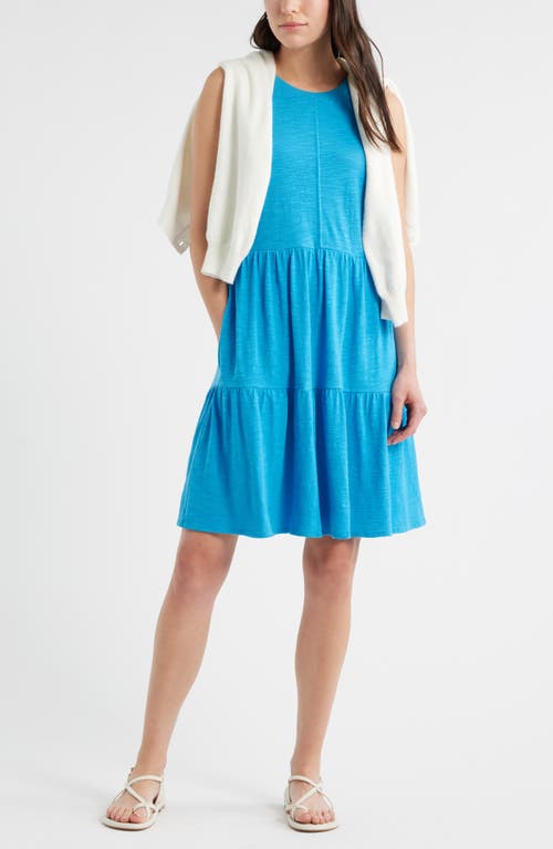 Caslon ® Sleeveless Tiered Jersey Dress In Blue