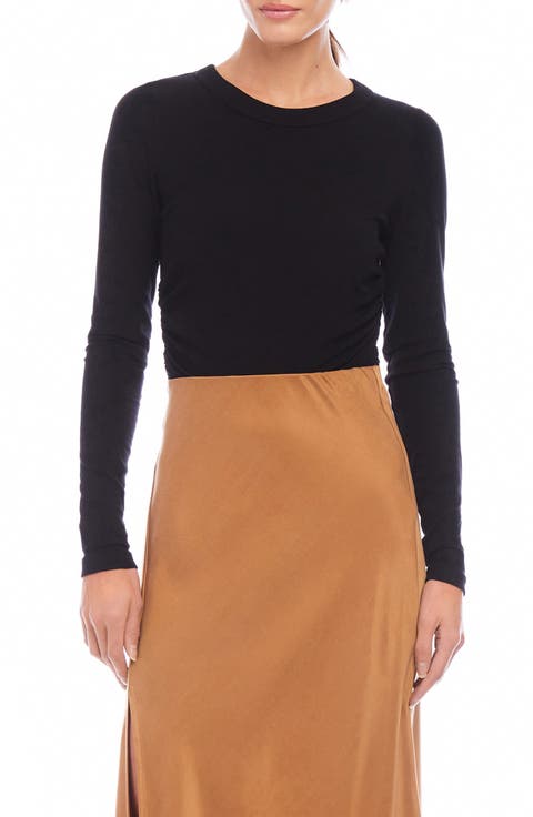 Side Shirred Rib Top