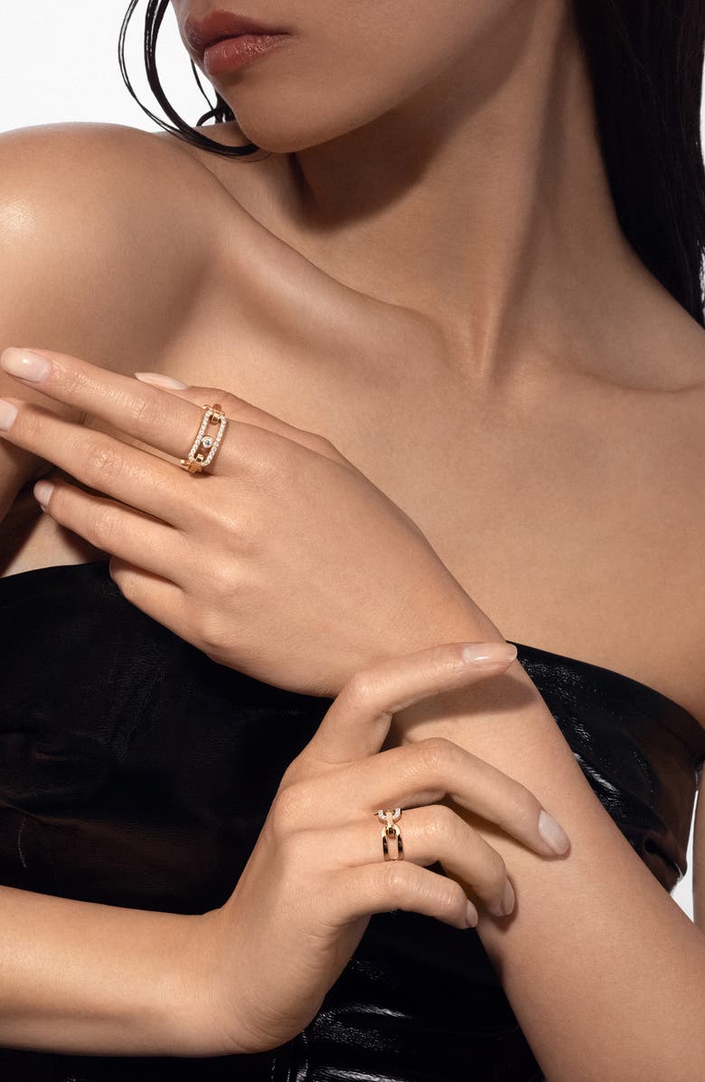 Messika Move Link Ring, Alternate, color, Yellow Gold