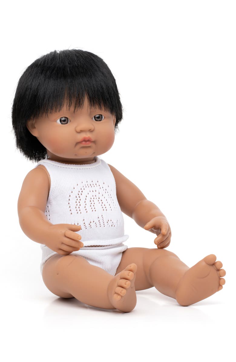 Miniland Hispanic Boy Baby Doll, Main, color,