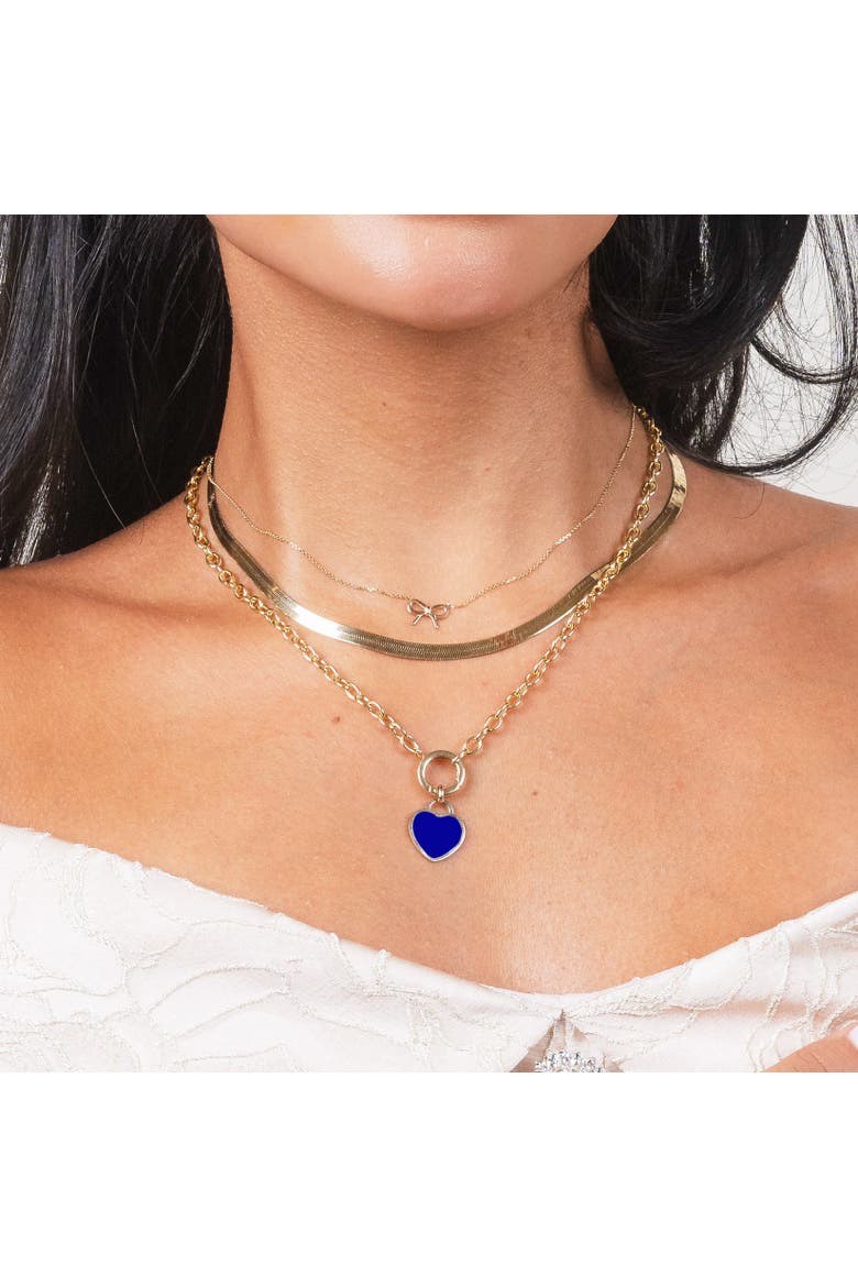 Lapis Heart Padlock Charm, Alternate, color, Lapis