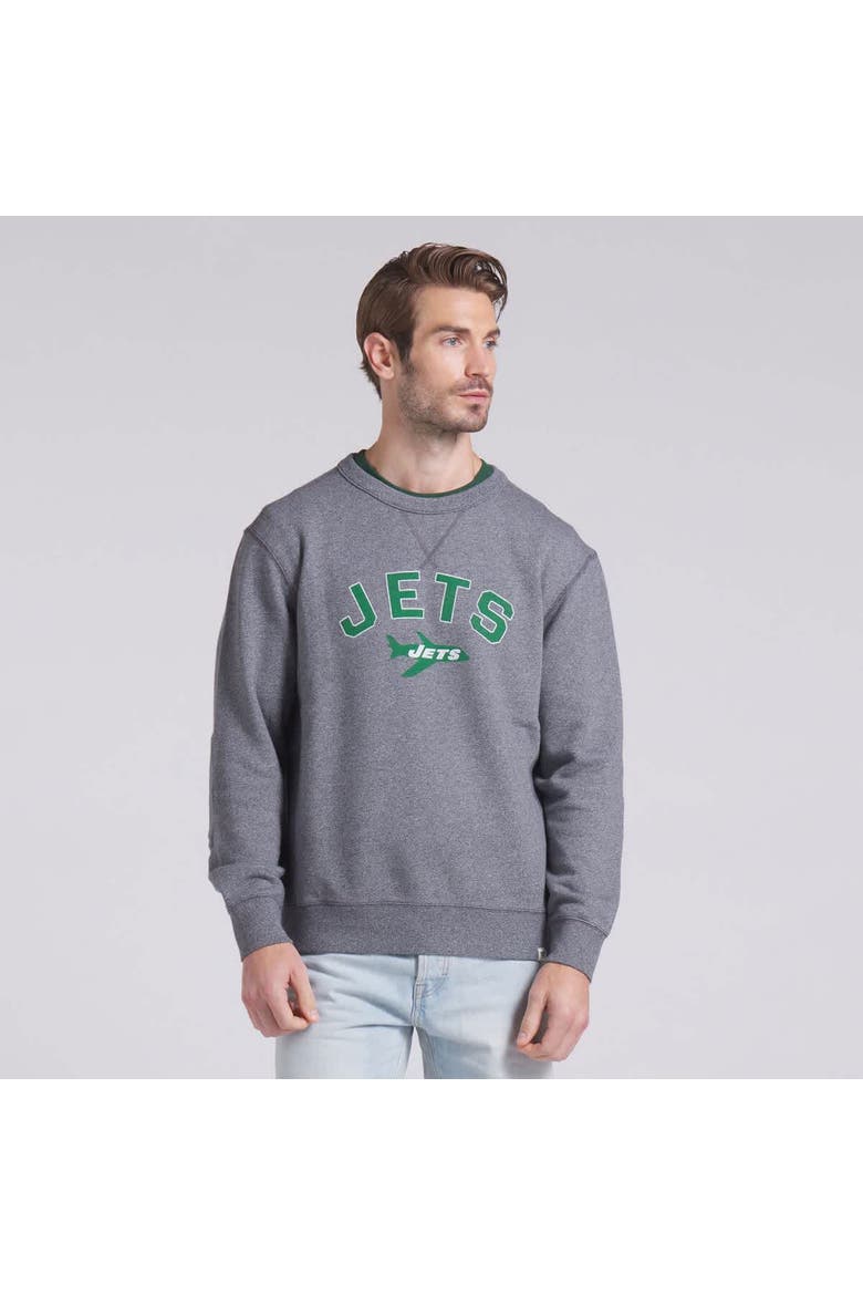 Men's Fanatics  Heather Gray New York Jets Loop Terry Pullover Sweatshirt, Alternate, color, Heather Gray
