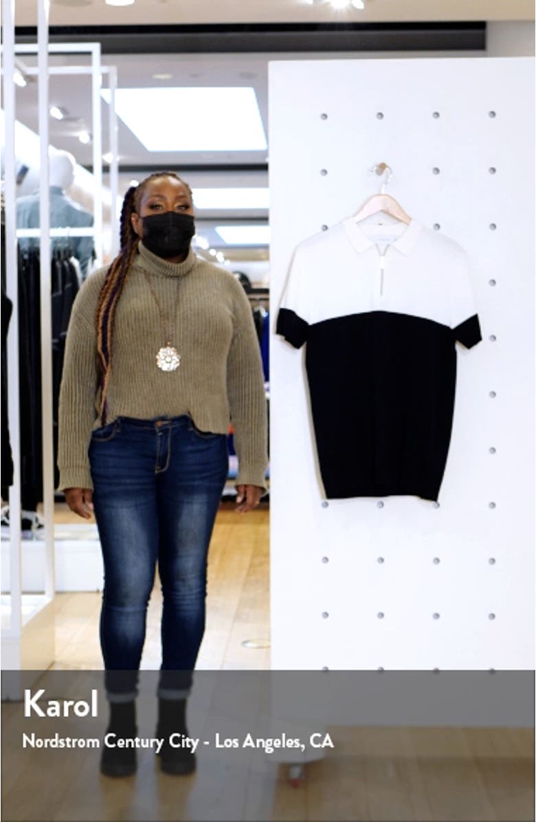 Colorblock Polo Sweater, sales video thumbnail