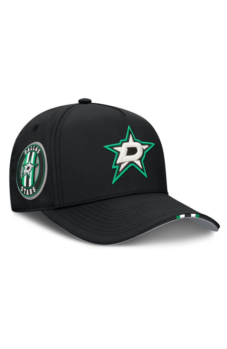 FANATICS Men's Fanatics Black Dallas Stars 2025 NHL Draft Authentic Pro On-Stage Podium A-Frame Adjustable Hat, Main, color,