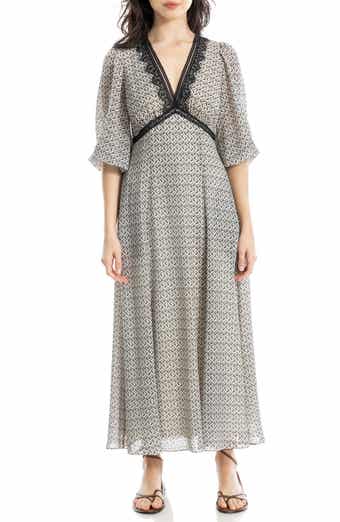 MAX STUDIO Lace Trim Maxi Dress